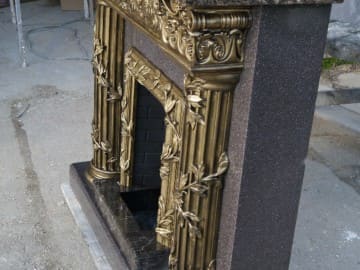 Портал камина Колонны с Лаврами из Мрамора Имперадор Дарк